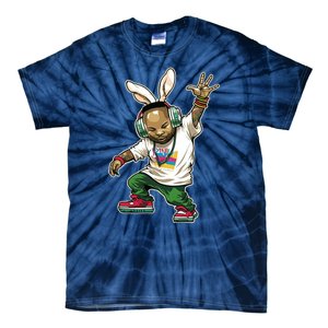 Hip Hop Easter Bunny Face Tie-Dye T-Shirt