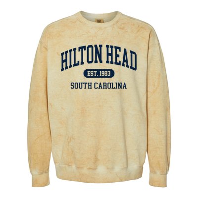 Hilton Head Est 1983 South Carolina Retro Vintage Colorblast Crewneck Sweatshirt