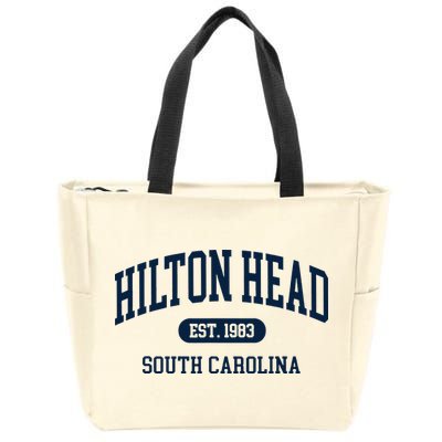 Hilton Head Est 1983 South Carolina Retro Vintage Zip Tote Bag