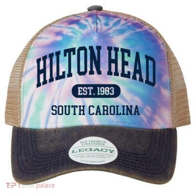 Hilton Head Est 1983 South Carolina Retro Vintage Legacy Tie Dye Trucker Hat