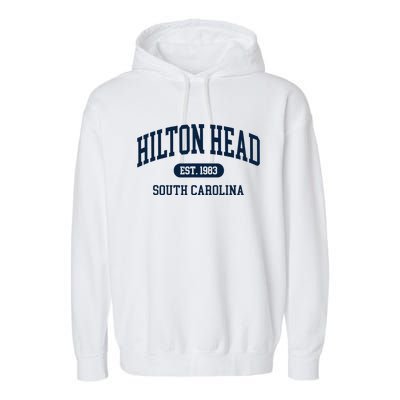 Hilton Head Est 1983 South Carolina Retro Vintage Garment-Dyed Fleece Hoodie