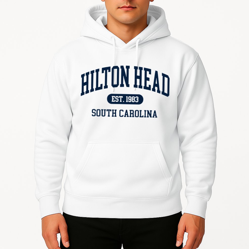 Hilton Head Est 1983 South Carolina Retro Vintage Hoodie