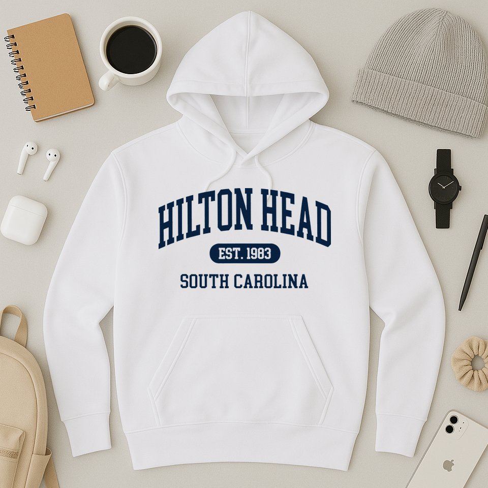 Hilton Head Est 1983 South Carolina Retro Vintage Hoodie