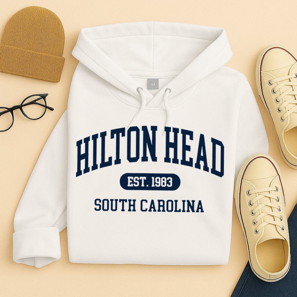Hilton Head Est 1983 South Carolina Retro Vintage Hoodie