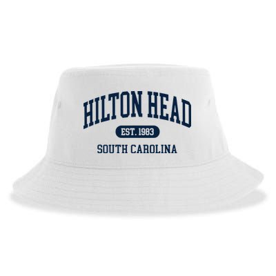 Hilton Head Est 1983 South Carolina Retro Vintage Sustainable Bucket Hat