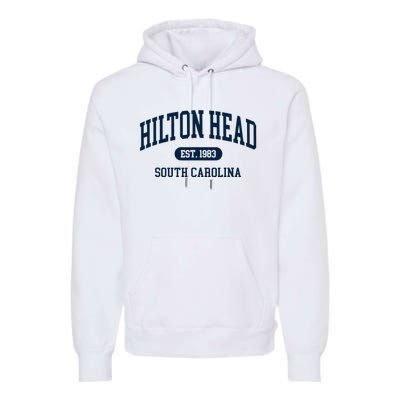 Hilton Head Est 1983 South Carolina Retro Vintage Premium Hoodie