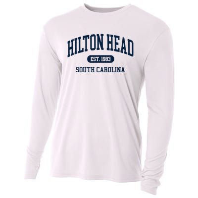 Hilton Head Est 1983 South Carolina Retro Vintage Cooling Performance Long Sleeve Crew