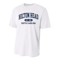 Hilton Head Est 1983 South Carolina Retro Vintage Performance Sprint T-Shirt