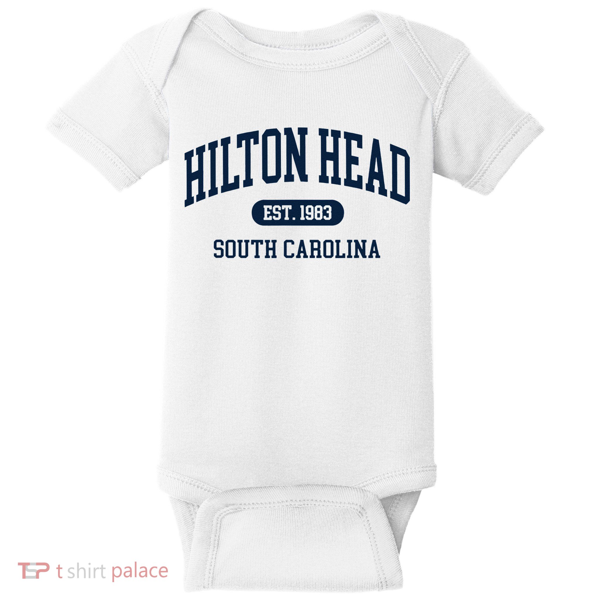 Hilton Head Est 1983 South Carolina Retro Vintage Baby Bodysuit