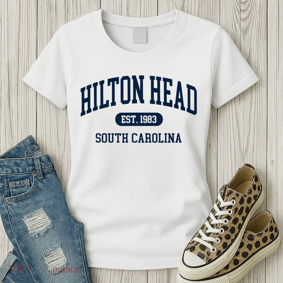 Hilton Head Est 1983 South Carolina Retro Vintage Womens T-Shirt