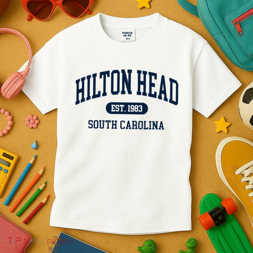 Hilton Head Est 1983 South Carolina Retro Vintage Kids T-Shirt