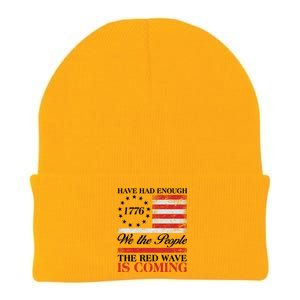 Have Had Enough We The People The Red Wave Is Coming Knit Cap Winter Beanie