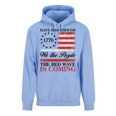 Have Had Enough We The People The Red Wave Is Coming Unisex Surf Hoodie