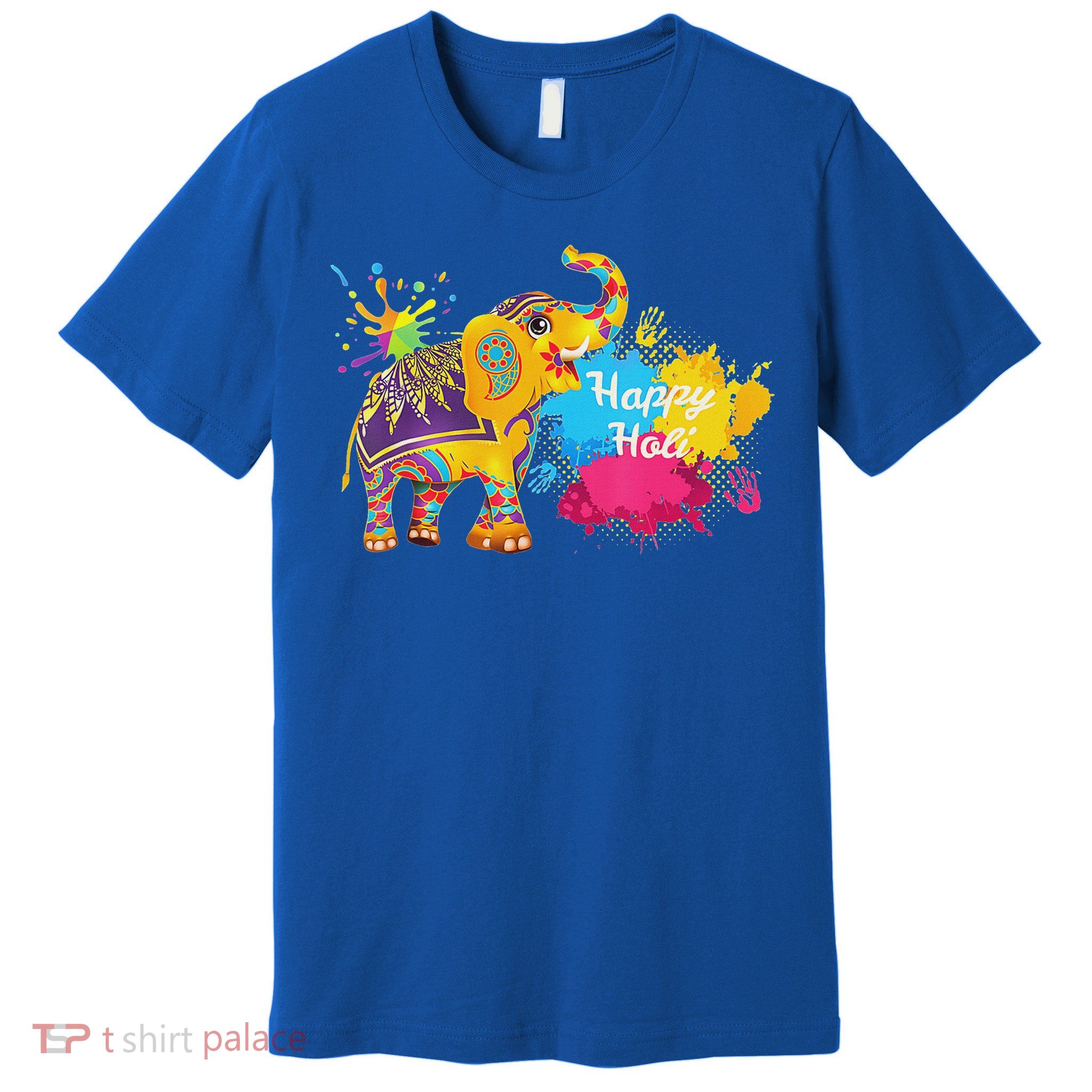 Happy Holi Elephant For Color India Hindu Premium T-Shirt