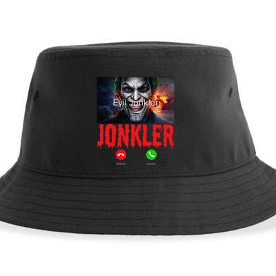 Humor Halloween Evil Jonkler Is Calling Evil Jonkler Sustainable Bucket Hat