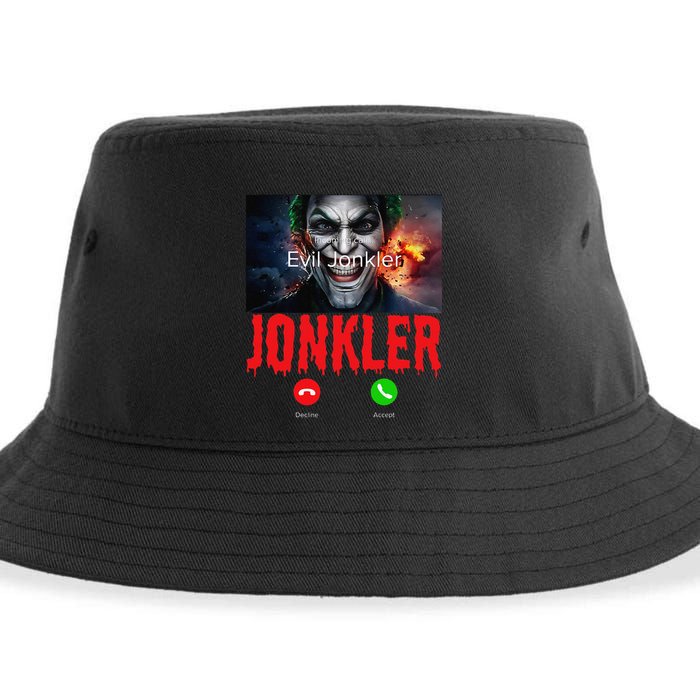 Humor Halloween Evil Jonkler Is Calling Evil Jonkler Sustainable Bucket Hat