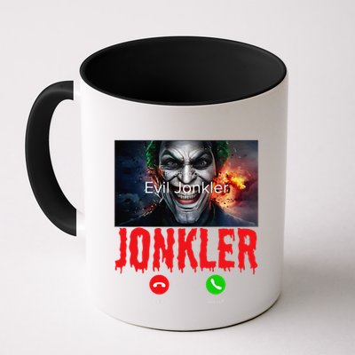 Humor Halloween Evil Jonkler Is Calling Evil Jonkler Mug