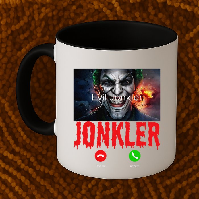 Humor Halloween Evil Jonkler Is Calling Evil Jonkler Mug