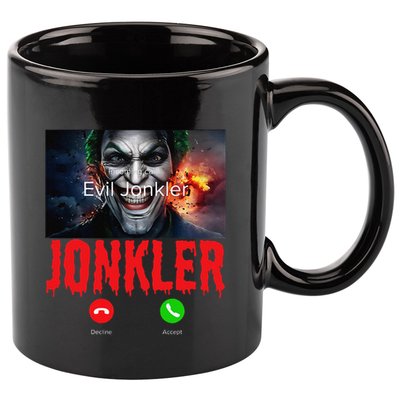 Humor Halloween Evil Jonkler Is Calling Evil Jonkler 11oz C Handle Ceramic Mug