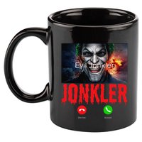 Humor Halloween Evil Jonkler Is Calling Evil Jonkler 11oz C Handle Ceramic Mug