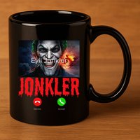 Humor Halloween Evil Jonkler Is Calling Evil Jonkler 11oz C Handle Ceramic Mug
