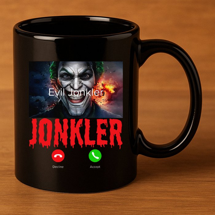 Humor Halloween Evil Jonkler Is Calling Evil Jonkler 11oz C Handle Ceramic Mug