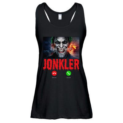 Humor Halloween Evil Jonkler Is Calling Evil Jonkler Ladies Essential Flowy Tank