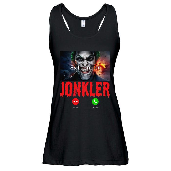 Humor Halloween Evil Jonkler Is Calling Evil Jonkler Ladies Essential Flowy Tank