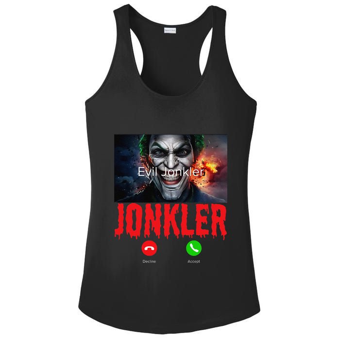 Humor Halloween Evil Jonkler Is Calling Evil Jonkler Ladies PosiCharge Competitor Racerback Tank