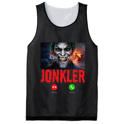 Humor Halloween Evil Jonkler Is Calling Evil Jonkler Mesh Reversible Basketball Jersey Tank