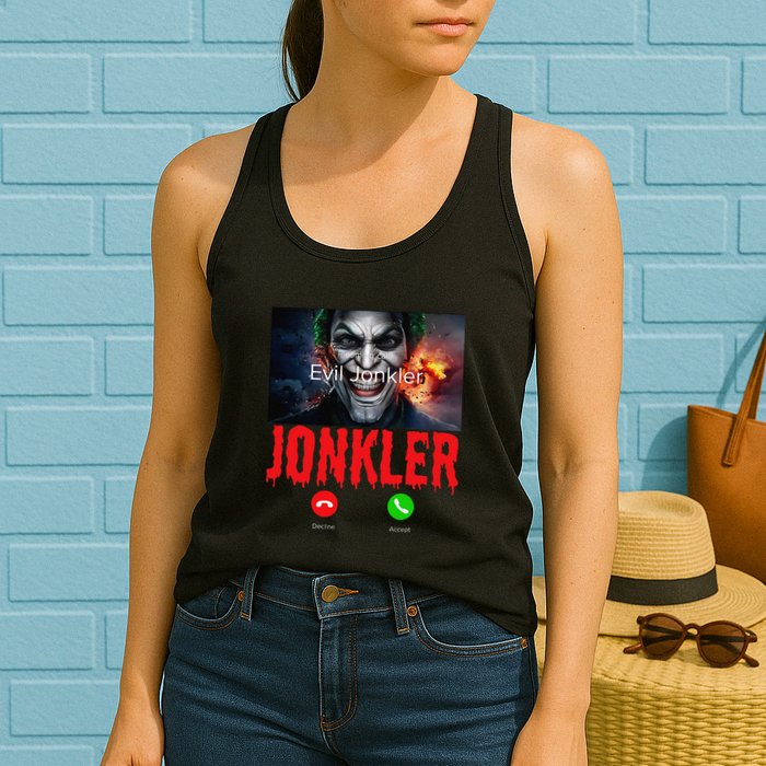 Humor Halloween Evil Jonkler Is Calling Evil Jonkler Womens Tank Top
