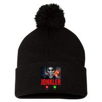 Humor Halloween Evil Jonkler Is Calling Evil Jonkler Pom Pom 12in Knit Beanie