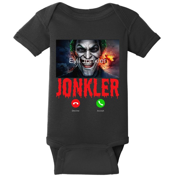Humor Halloween Evil Jonkler Is Calling Evil Jonkler Baby Bodysuit