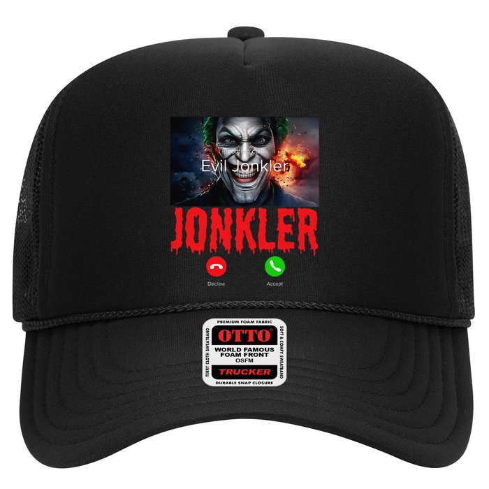 Humor Halloween Evil Jonkler Is Calling Evil Jonkler Trucker Hat