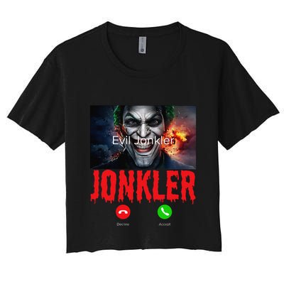 Humor Halloween Evil Jonkler Is Calling Evil Jonkler Crop Top