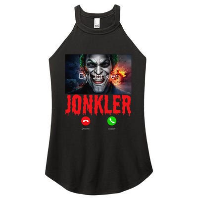 Humor Halloween Evil Jonkler Is Calling Evil Jonkler Women's Perfect Tri Rocker Tank