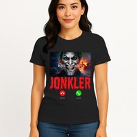 Humor Halloween Evil Jonkler Is Calling Evil Jonkler Womens T-Shirt