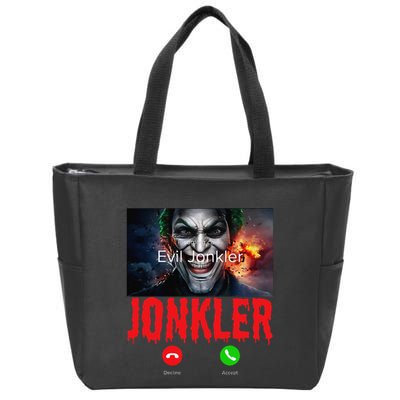 Humor Halloween Evil Jonkler Is Calling Evil Jonkler Zip Tote Bag