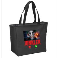 Humor Halloween Evil Jonkler Is Calling Evil Jonkler Zip Tote Bag