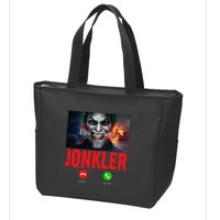 Humor Halloween Evil Jonkler Is Calling Evil Jonkler Zip Tote Bag