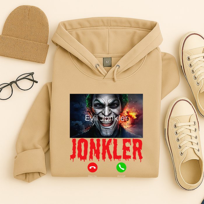 Humor Halloween Evil Jonkler Is Calling Evil Jonkler Hoodie