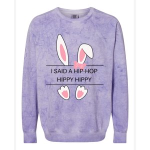 Hip Hop Easter Bunny Colorblast Crewneck Sweatshirt