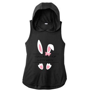 Hip Hop Easter Bunny Ladies PosiCharge Tri-Blend Wicking Draft Hoodie Tank