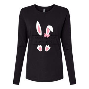 Hip Hop Easter Bunny Womens Cotton Relaxed Long Sleeve T-Shirt