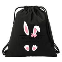 Hip Hop Easter Bunny Drawstring Bag