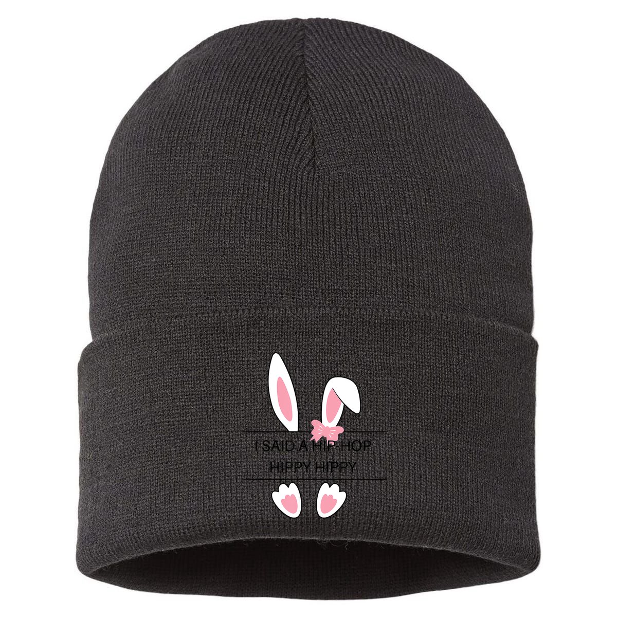 Hip Hop Easter Bunny Sustainable Knit Beanie
