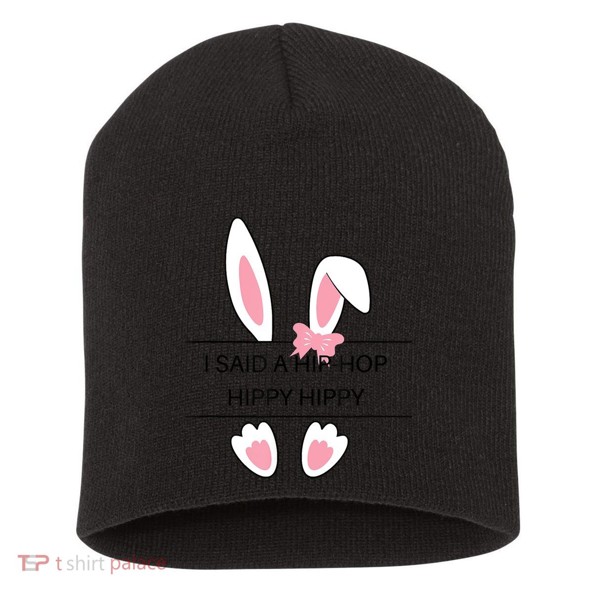 Hip Hop Easter Bunny Short Acrylic Beanie