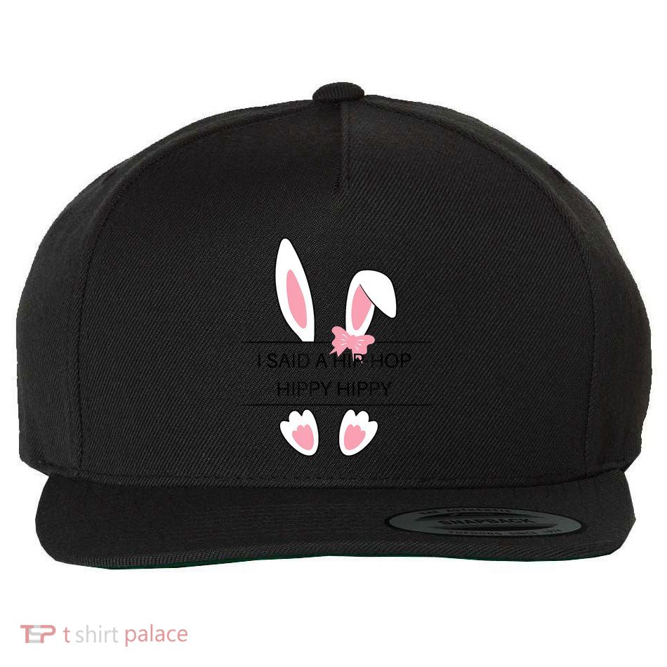Hip Hop Easter Bunny Wool Snapback Cap