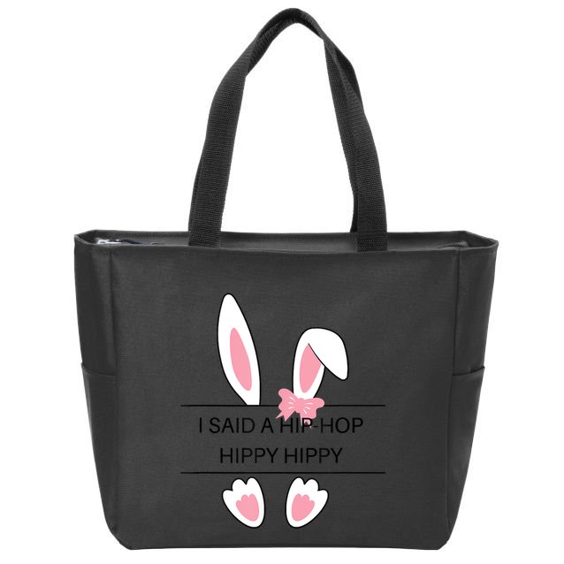 Hip Hop Easter Bunny Zip Tote Bag