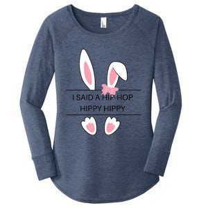 Hip Hop Easter Bunny Women's Perfect Tri Tunic Long Sleeve Shirt